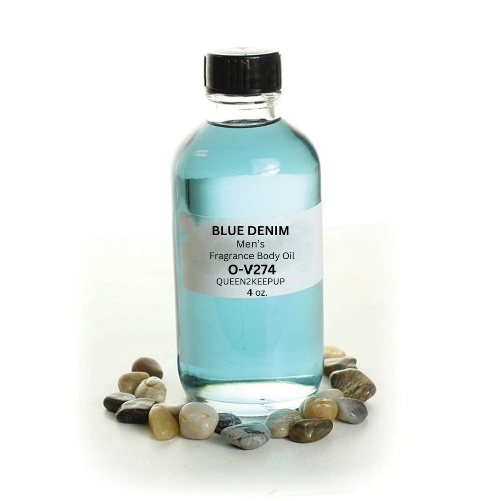 Blue Denim (Men) Body Oil 4 oz Fragrance All Natural Scent